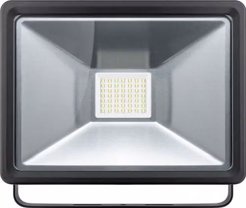 Goobay 44531 Faro da esterno a LED, 50 W, bianco freddo, nero - Soluzione di illuminazione per ingressi di casa, viali di accesso, giardino & Co.