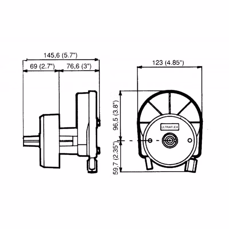 Timoneria Ultraflex T67 in acciaio inossidabile colore nero – 2