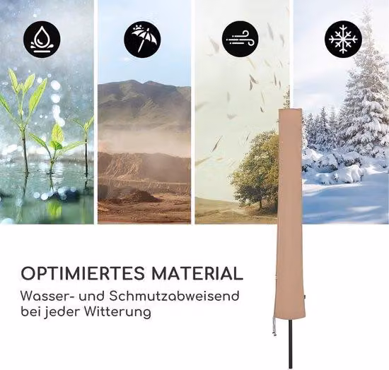 Copertura per ombrellone resistente all'acqua, colore marrone -