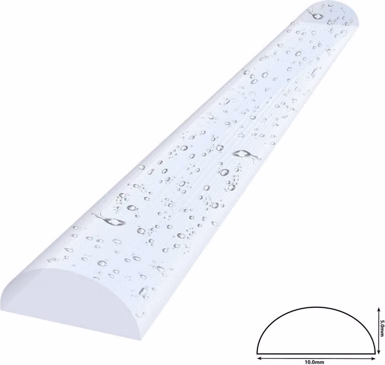 Paraspruzzi in acrilico 10×5mm 110cm Profilo paraspruzzi Soglia doccia Deviazione dell'acqua