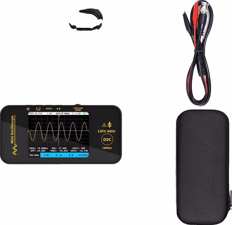 Oscilloscopio digitale, larghezza di banda 10 MHz, frequenza di campionamento 48 MSa/s, display a colori da 3,2", OT3 (Opzione A)