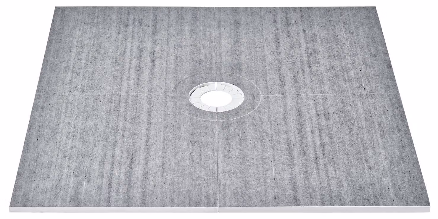 Kit per pannello doccia da 1828x1828 mm, con scarico centrale, in EPS, impermeabile
