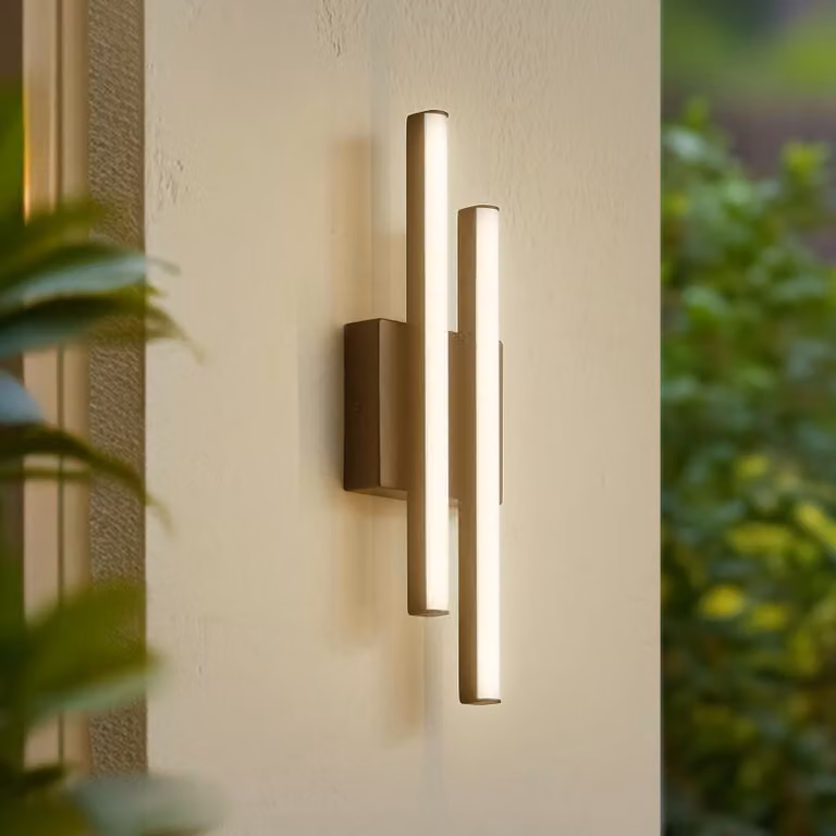 Applique da esterni a LED Abelia Lindby, Nero, Alluminio, Moderno, Applique LED da esterni