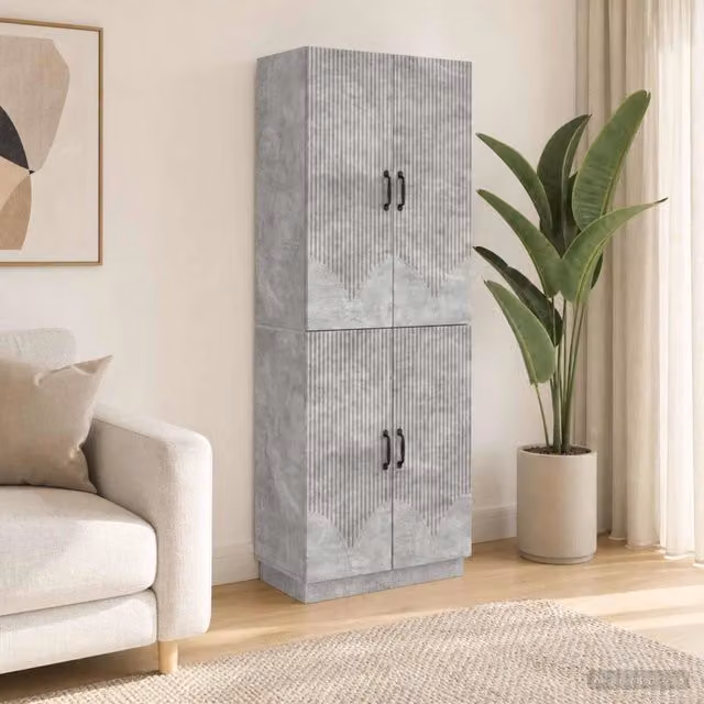 Set di armadi 2 pz Grigio Cemento Legno ingegnerizzato 3416784