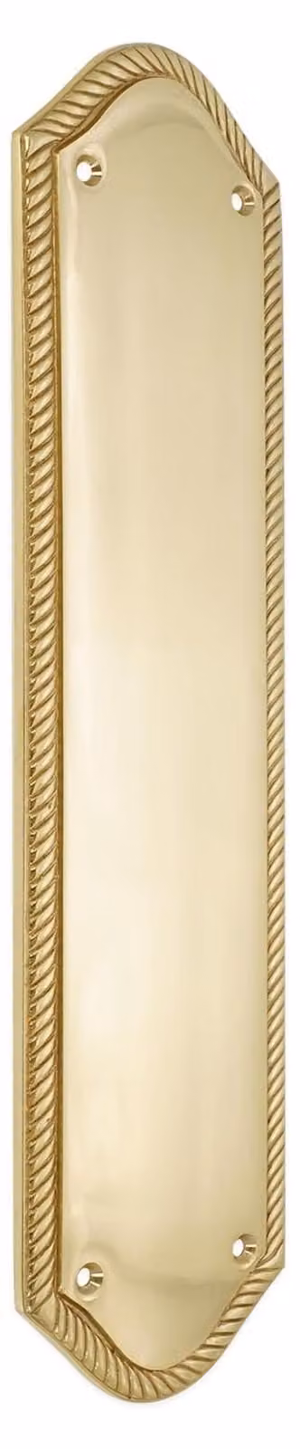 Piastra di spinta in ottone lucido per porte, dimensioni 300 x 75 mm