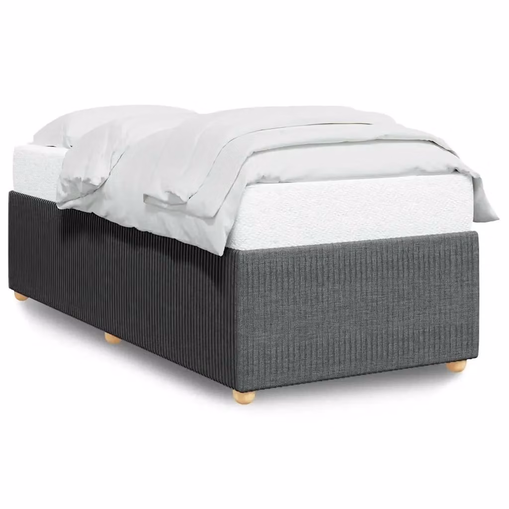 Giroletto senza materasso vidaXL in tessuto grigio con doghe in legno L/P: 100 x 200 cm – 2