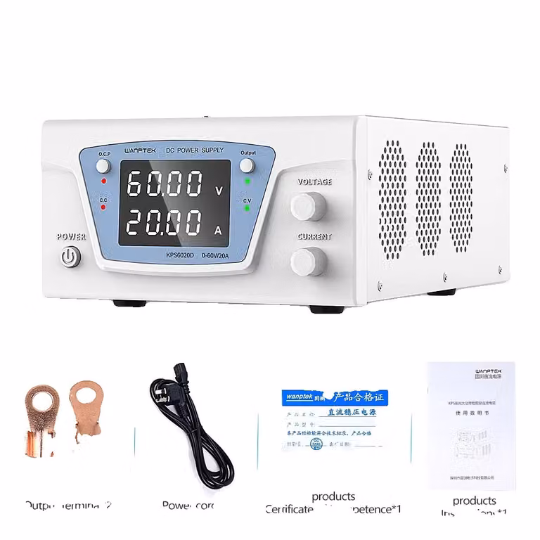 Alimentatore da laboratorio con tensione regolabile e alta potenza, 60V 20A, 220V