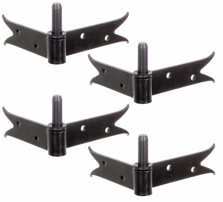 Alberts 863838 Cerniera angolare, da avvitare, nera, interasse Ø14 mm, piastra 140 x 120 mm, set da 4 pezzi