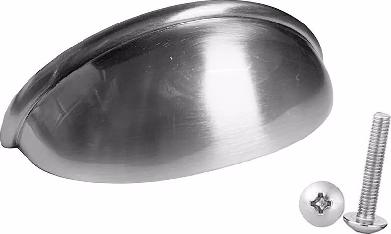 Set di 10 maniglie a forma di conchiglia, per mobili: argento