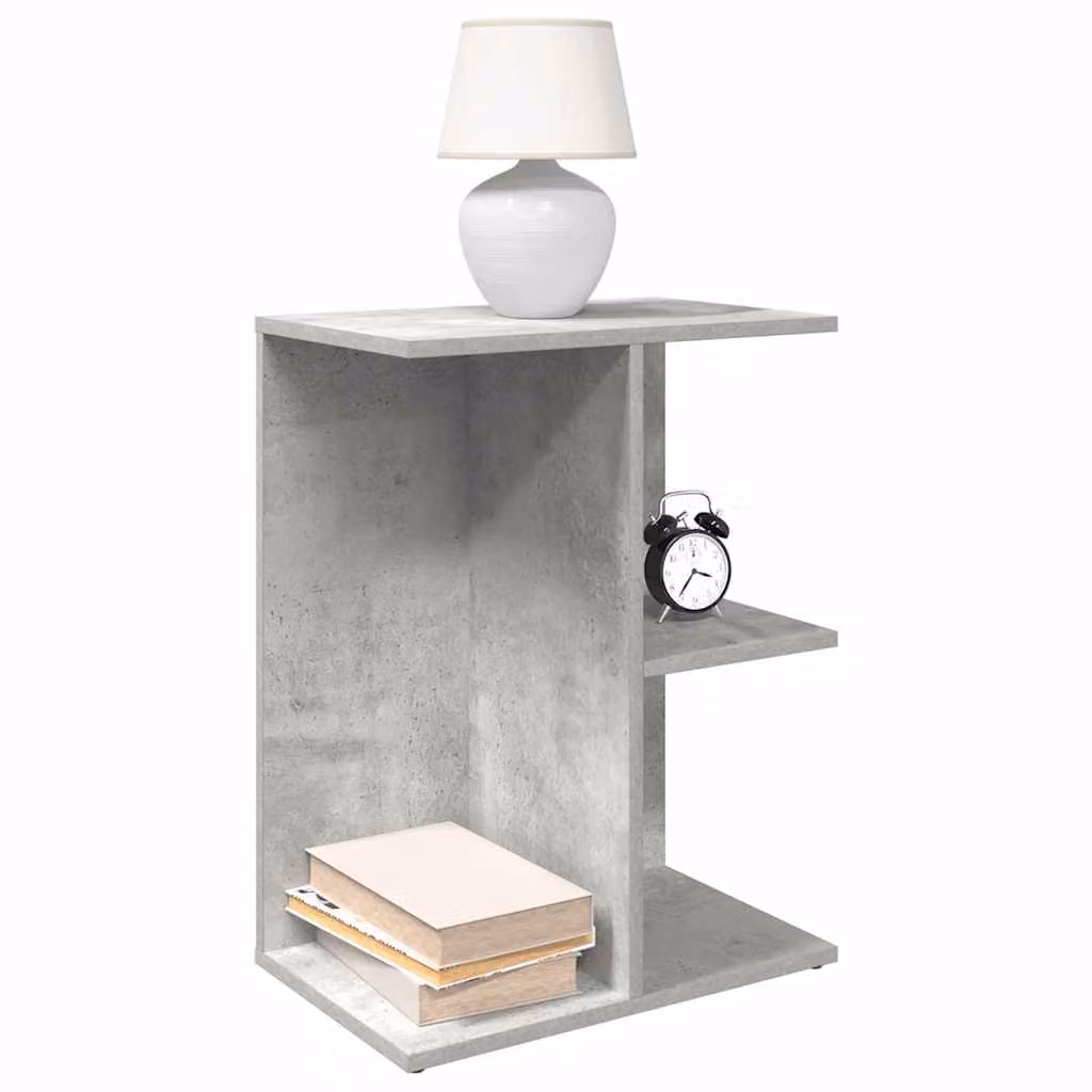 Comodino moderno vidaXL in legno e MDF grigio per camera da letto L: 46,5 cm, P: 29,0 cm, H: 61,0 cm