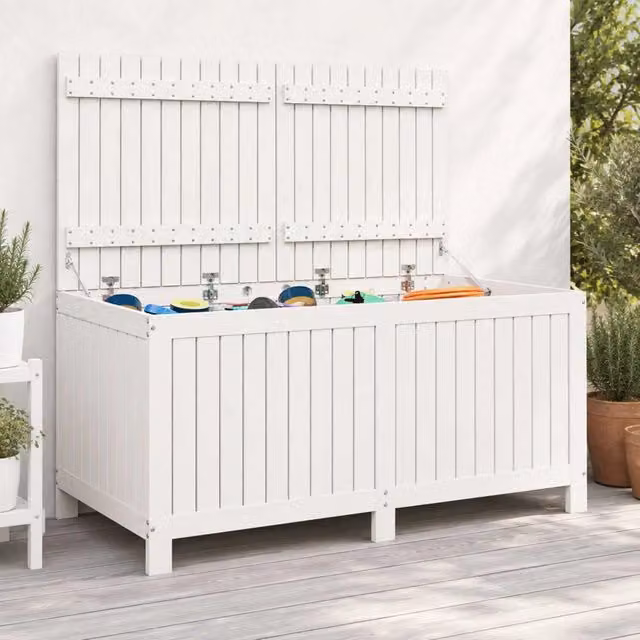 Scatola di Stoccaggio per Giardino 359 L Legno Massello di Pino 865391