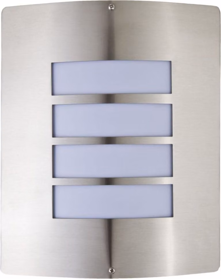 Lampada da parete per esterni cortile patio IP44 argento E27 acciaio inox moderna applique da esterno