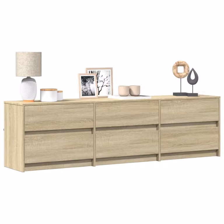 vidaXL Mobile Porta TV Moderno con Illuminazione LED Integrata in Rovere Sonoma, L: 180 cm, P: 34 cm, H: 50 cm