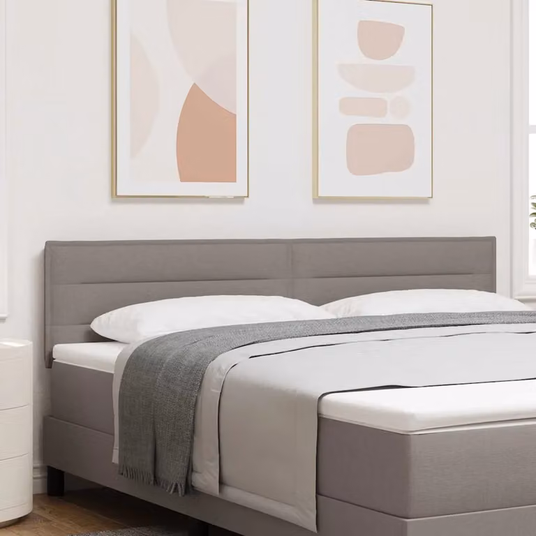 Testiera Letto con LED e Porta USB vidaXL in Tessuto Moderno, Beige o Grigio, L: 180 cm, H: 88 cm, P: 7 cm