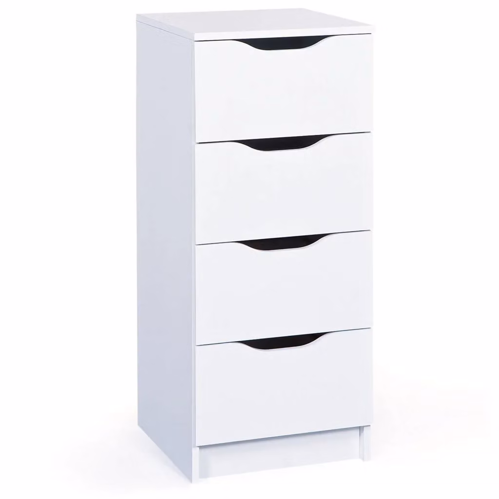 Cassettiera Sarroch DMORA con 4 cassetti, colore bianco, L/P/H: 40 x 40 x 92 cm – 2