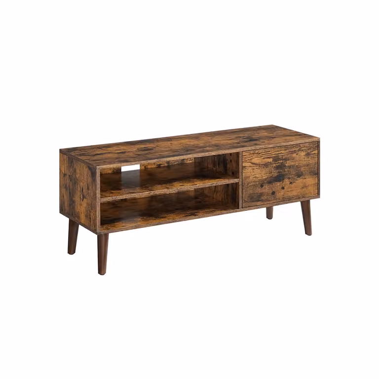 Tavolino per TV in Stile Vintage, Marrone