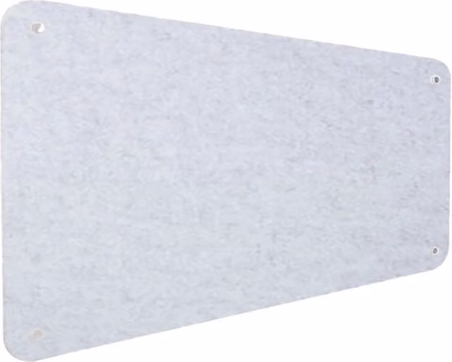 Pannello Fonoassorbente da Parete in Feltro Grigio con Fori e Kit di 4 Distanziali Coprivite Cromo GIORDANOSHOP L: 150 cm, H: 50 cm
