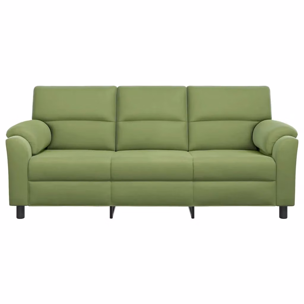 Divano moderno in velluto verde vidaXL con struttura in metallo L: 214 cm, P: 85 cm, H: 93 cm – 2