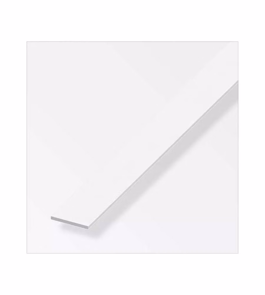 ALFER Barra piatta alluminio 20x2 mm bianco traffico 1 m verniciata a polvere
