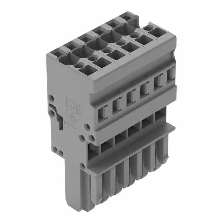 Connettore a molla WAGO a 1 polo; CAGE CLAMP®; 4 mm²; grigio 769-106