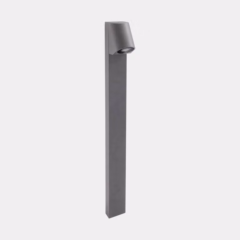 LEDS-C4 Lampioncino da giardino Eko Inclined, dimmerabile, Alluminio / Grigio / Zincato, Alluminio, Moderno, Lampada da esterni