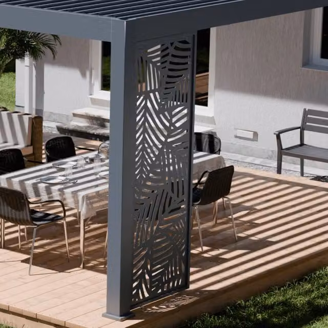 Pannello decorativo a foglie Ombréa VS 1M - Antracite