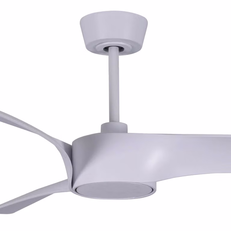 Beacon Lighting Ventilatore da soffitto con luce Line, bianco, Ø 132 cm silenzioso dimmerabile, Bianco / Opale, Soggiorno / Sala da pranzo, Plastica, Moderno