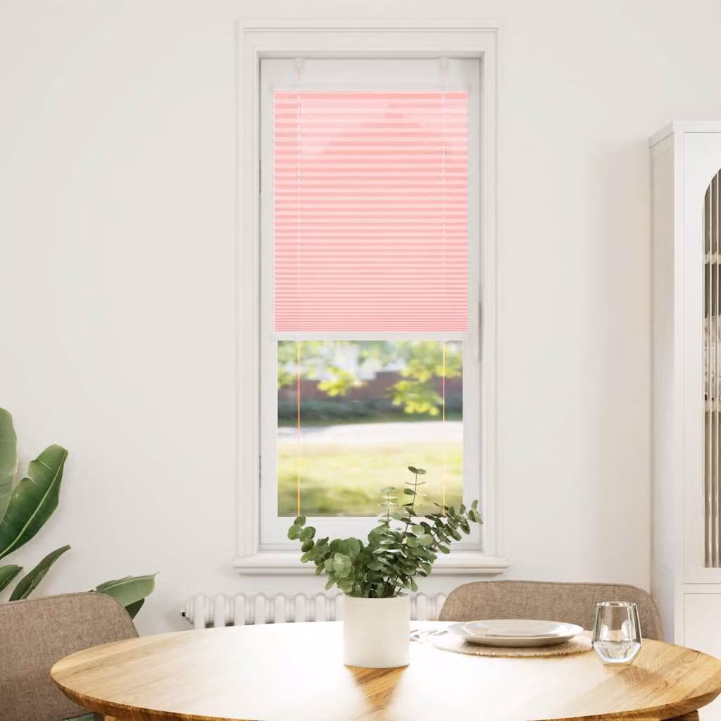 vidaXL Tenda Plissettata Rosa 40x100 cm Larghezza Tessuto 39,4 cm