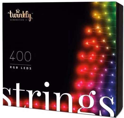 Twinkly Stringa di Luci RGB Multicolore con 400 LED Controllabile tramite Smartphone e WiFi