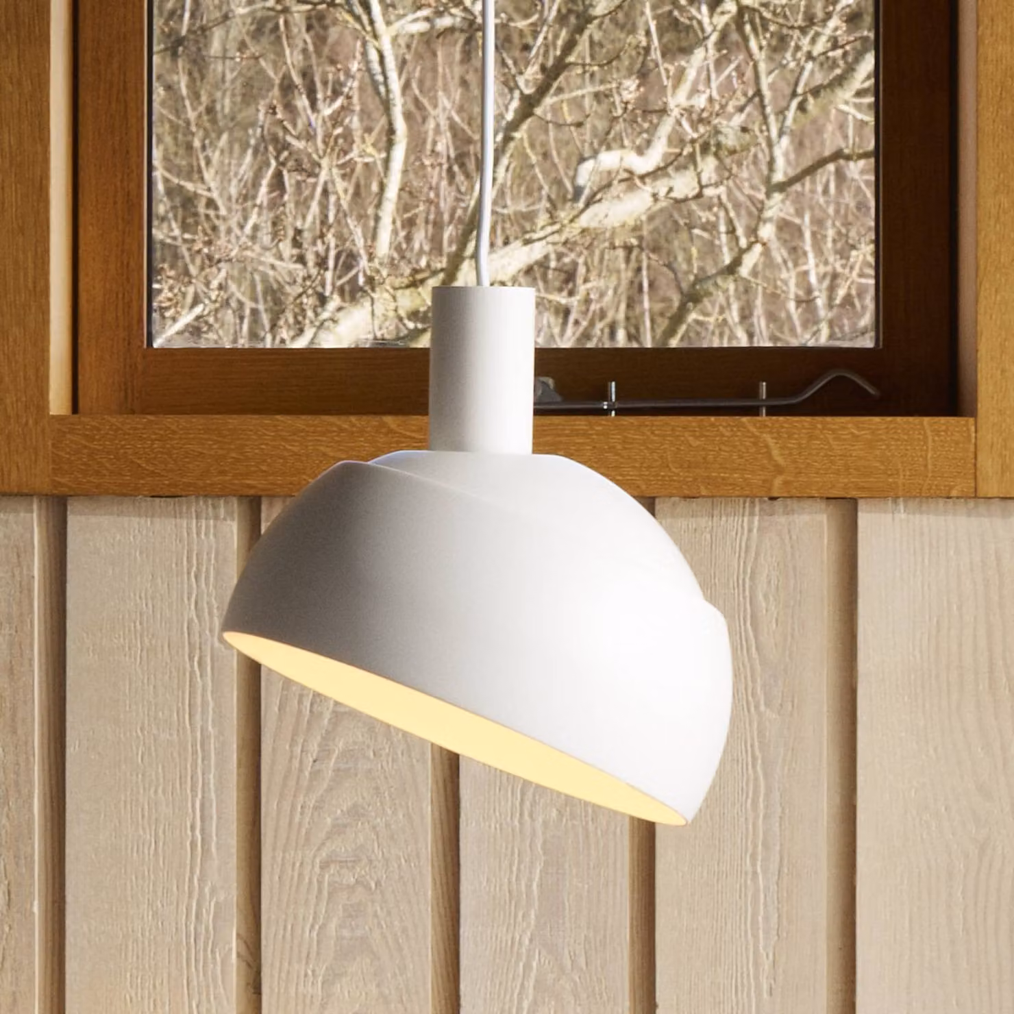 Louis Poulsen Lampada a sospensione FJ Elements, dimmerabile, Bianco / Opale, Soggiorno / Sala da pranzo, Alluminio, Moderno, Lampada a sospensione