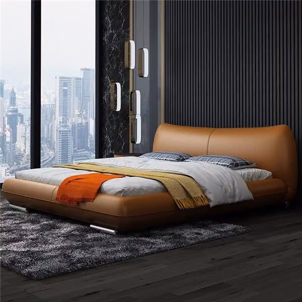 Betten Textil Leder Hotel Luxus Polster Samt Stoff Designer Bett Schlafzimmer