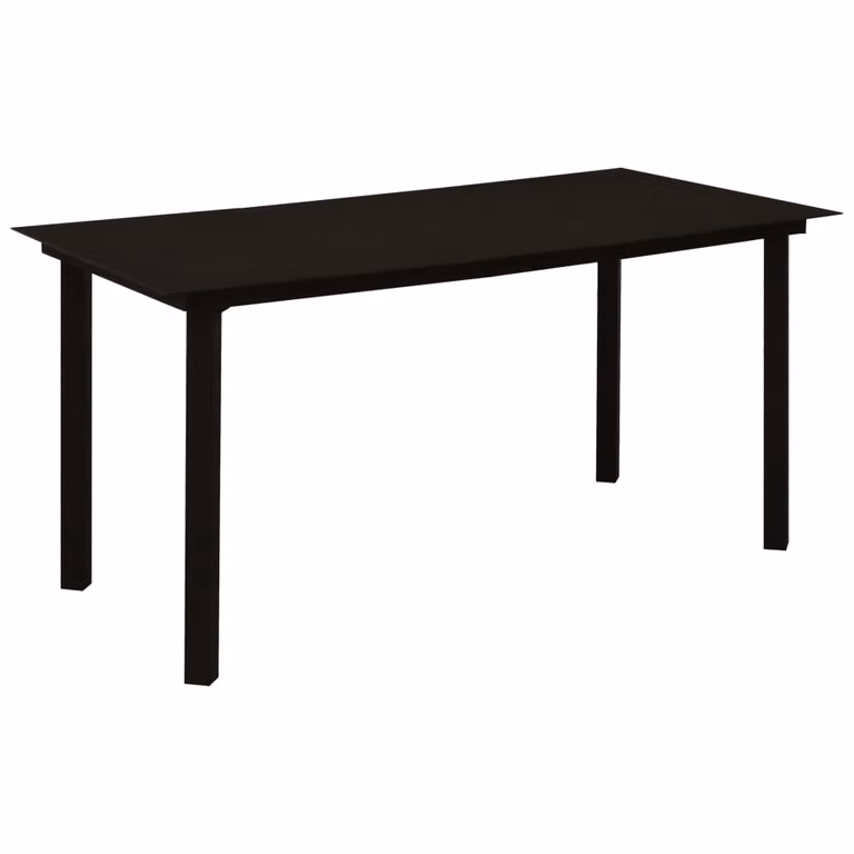 vidaXL set da pranzo da giardino 7 pezzi PVC rattan nero