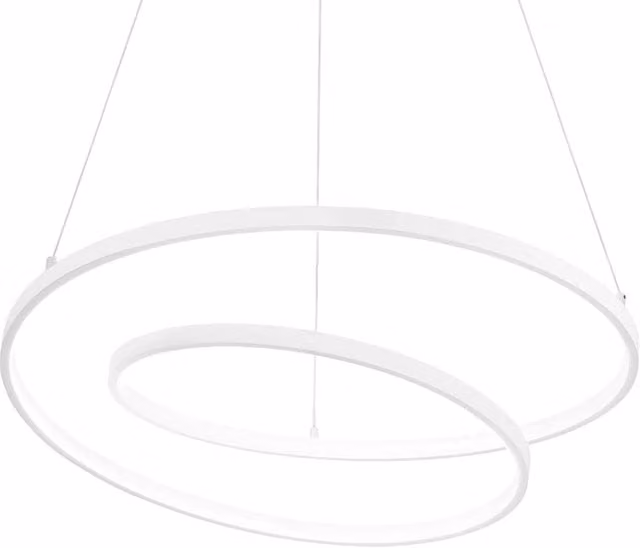 Sospensione Moderna Oz Metallo Bianco Led 55W 3000K Luce Calda D80 Dali