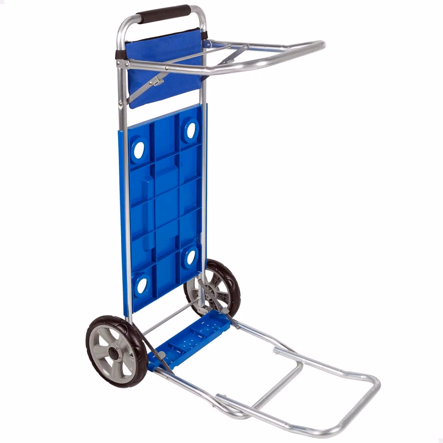 Carrello pieghevole per la spiaggia, 2-in-1 (funge anche da tavolo), dimensioni 50 x 78,5 x 105 cm, capacità fino a 30 kg, ideale per la spiaggia e il campeggio