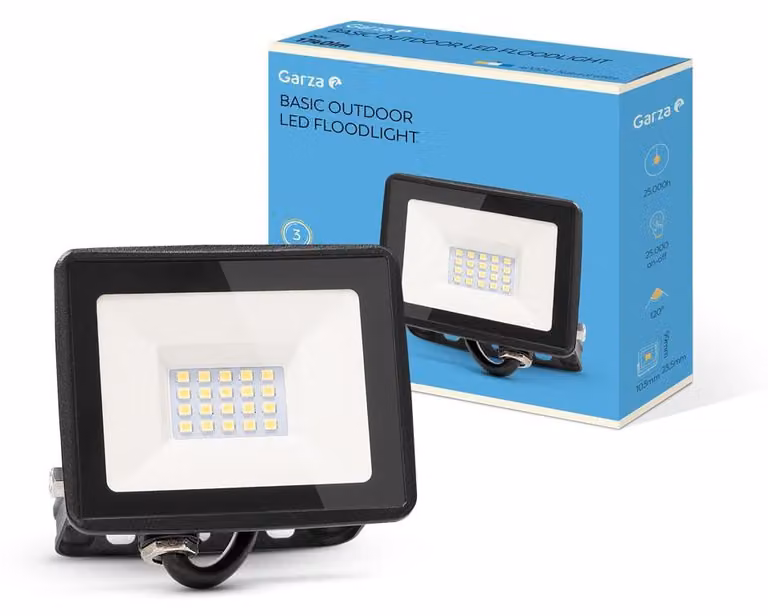 Faretto LED da esterno, 20W, 1740 lumen, 4000K, grado di protezione IP65, forma rettangolare