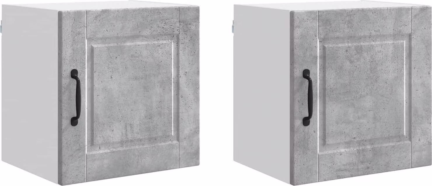 Armadietto a muro PORTO 2 pcs Grigio cemento 40 x 31 x 40 cm