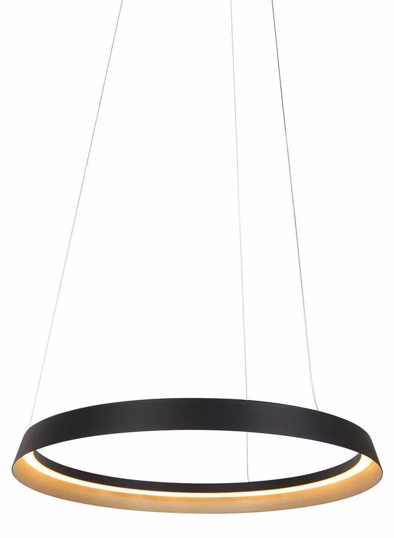 Lampada a sospensione - nero - Ringlux - plastica metallo - Ø 60cm - LED - 3692ZW - Steinhauer