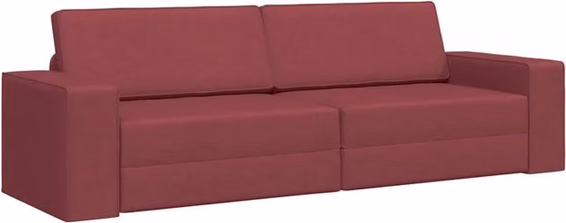 Divano letto | Sof¨¤ letto | Letto singolo Rosso Vino 245 x 78 x 77 cm Tessuto
