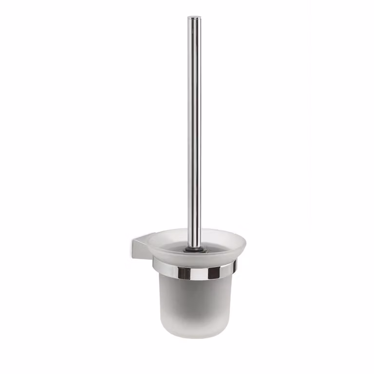 Scopino WC con ciuffo in setole da muro in acciaio inox e Cromall TN33-03 Gedy serie TONALE Cromato