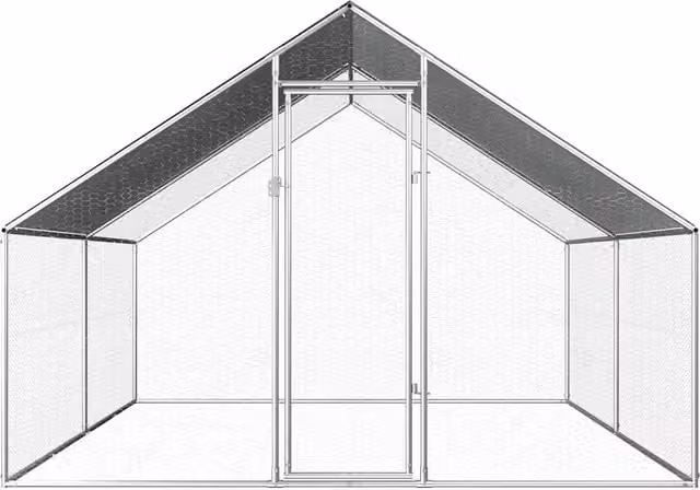 Gabbia per polli da esterno in acciaio zincato grigio L: 4 m, P: 2,75 m, H: 1,92 m CFW7281741