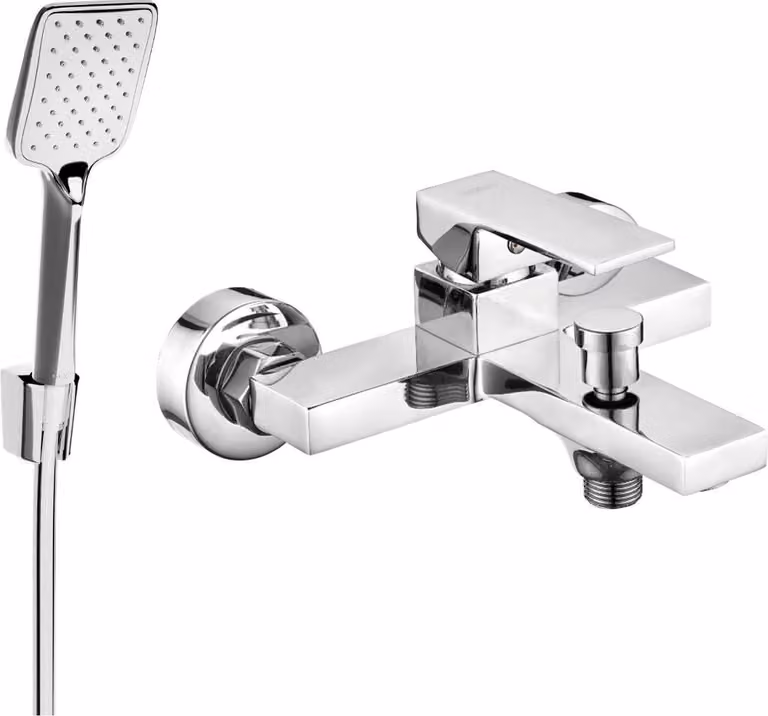 Mexen Uno R62 rubinetto da bagno con set doccia, cromo - 7143R62-00