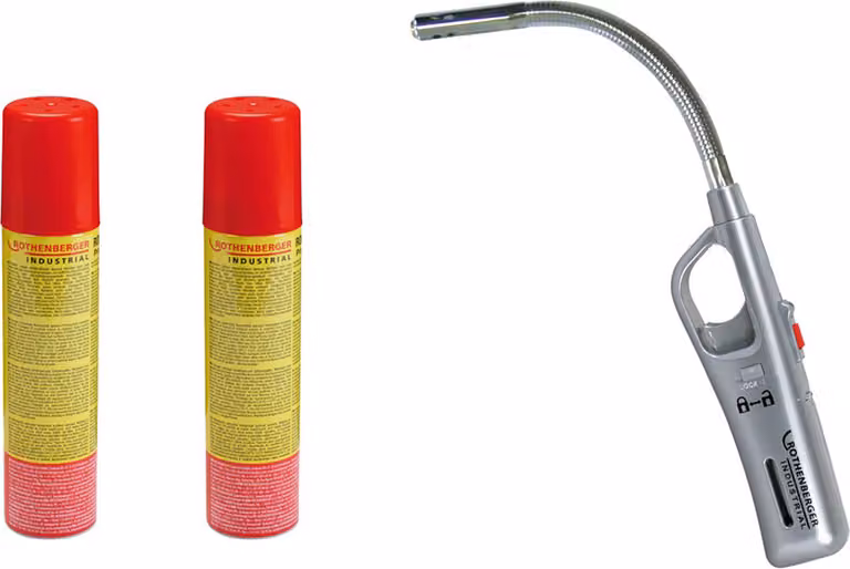 ROTHENBERGER Accendigas industriale a collo d'oca incl. 2x Rofill gas 100 ml - 1500005174