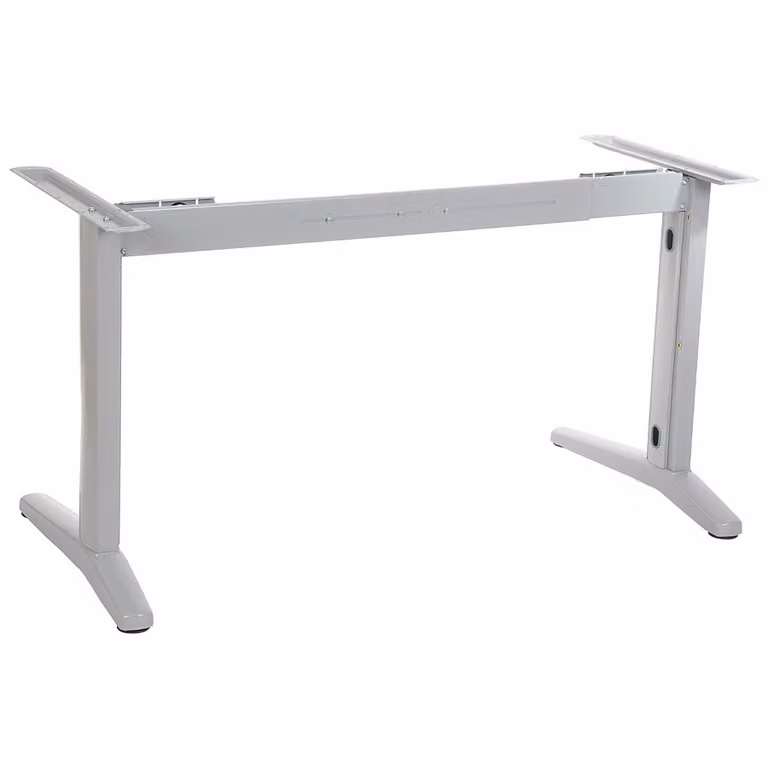 Struttura in metallo per scrivania o tavolo (STL), lunghezza regolabile, gambe regolabili, altezza 72,5 cm, grigio