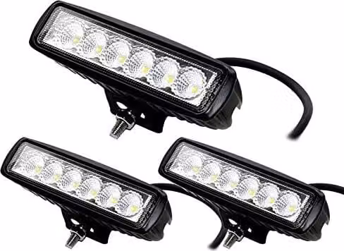 Greenmigo 3X 18W IP67 LED luce da lavoro luce ausiliaria 12V 24V luce da lavoro LED offroad proiettore riflettore faro 1800LM