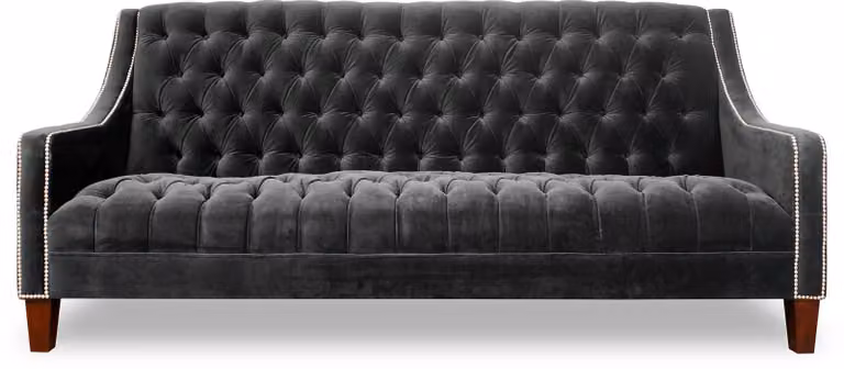 Design grau Sofa 3 Sitzer Chesterfield Couch Polster Sofas Leder Garnitur