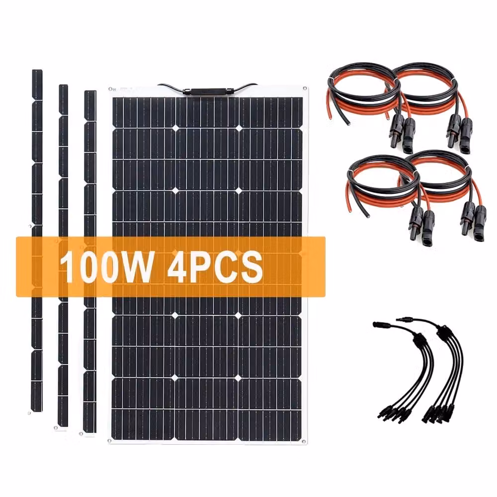 Pannello solare, alta efficienza, installazione flessibile, 4 PCS con unità di controllo