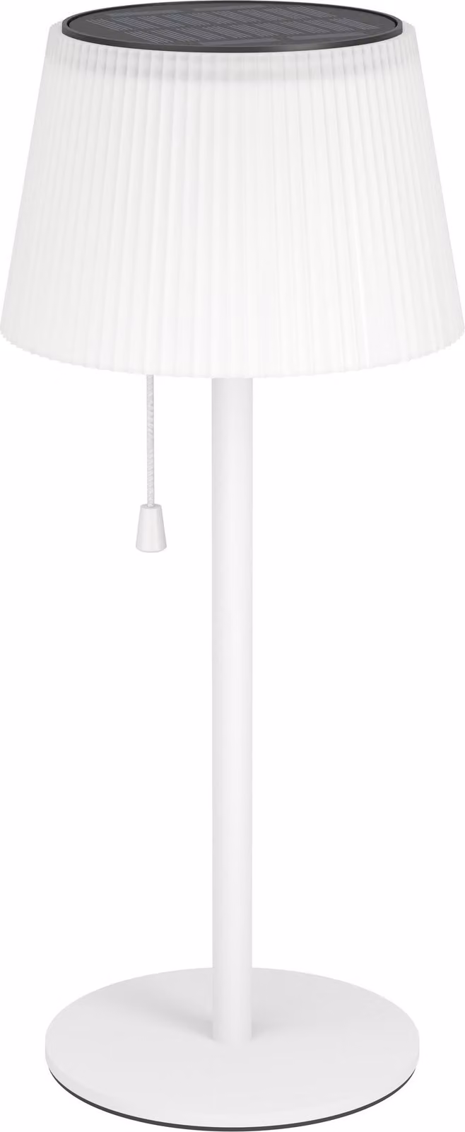 Lampada da tavolo solare EGLO Scordiano, lampada da tavolo ricaricabile per esterni con interruttore a tirante, lampada solare senza fili per esterni, bianco caldo - bianco freddo, IP44