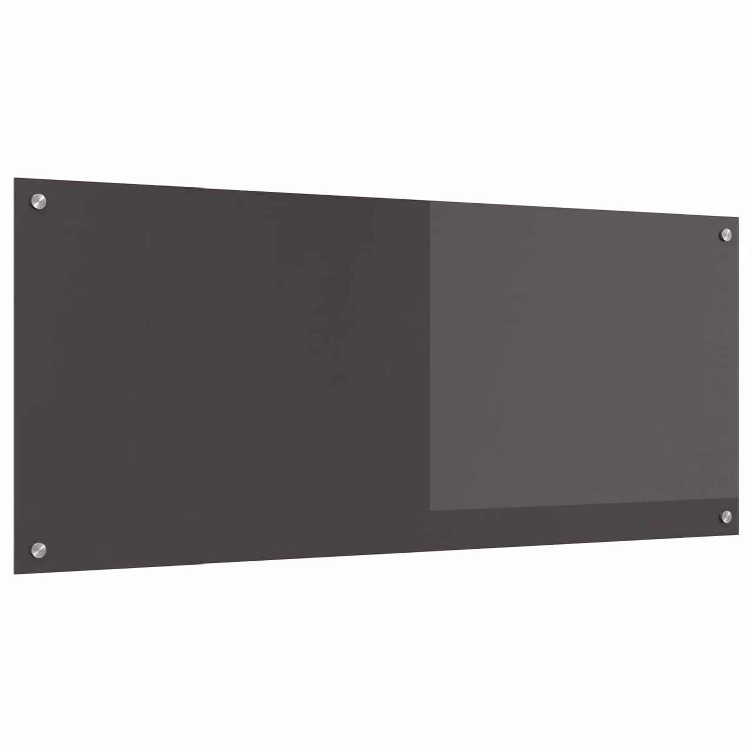 Schienale da cucina vidaXL in vetro temperato lucido, Grigio, L: 120 cm, H: 50 cm