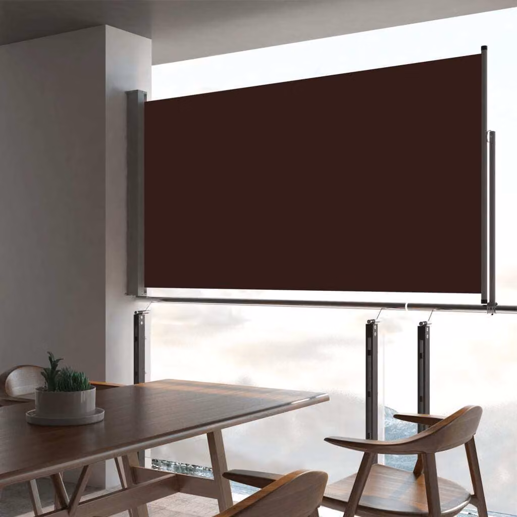 The Living Store Tenda laterale estensibile 160x300 cm Brown