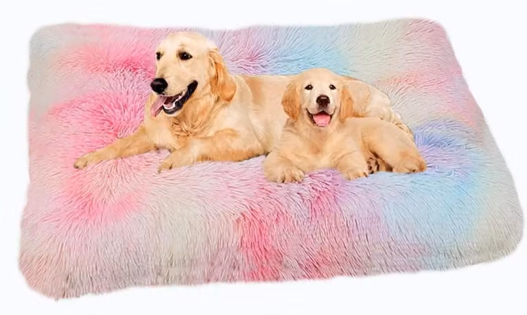 Cuccia per cani, morbida e soffice, lavabile, 65x48 cm, arcobaleno